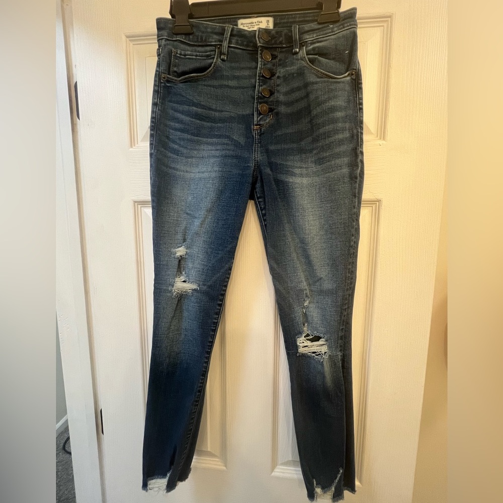 Abercrombie super skinny ankle high rise jean